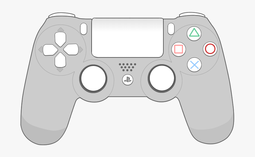 Sony Ps4 Controller - Playstation 4 Controller Cartoon, HD Png Download, Free Download