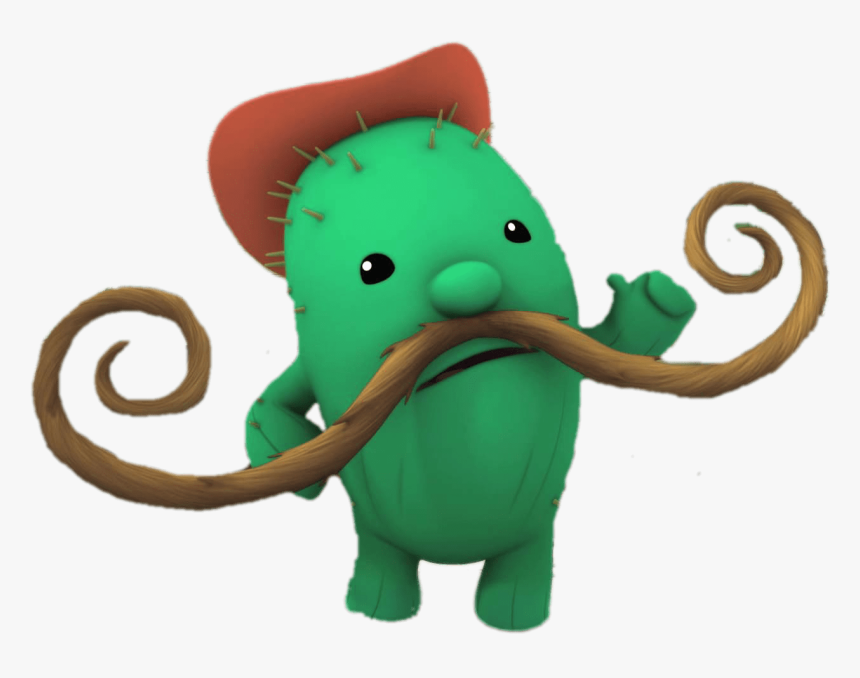 Cactus With Long Mustache - Cartoon, HD Png Download, Free Download