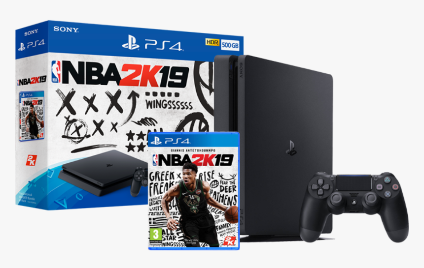 Sony Ps4 Slim 500gb Nba2k19 Bundle"
				 Title="sony - Ps4 Nba 2k19 Bundle, HD Png Download, Free Download