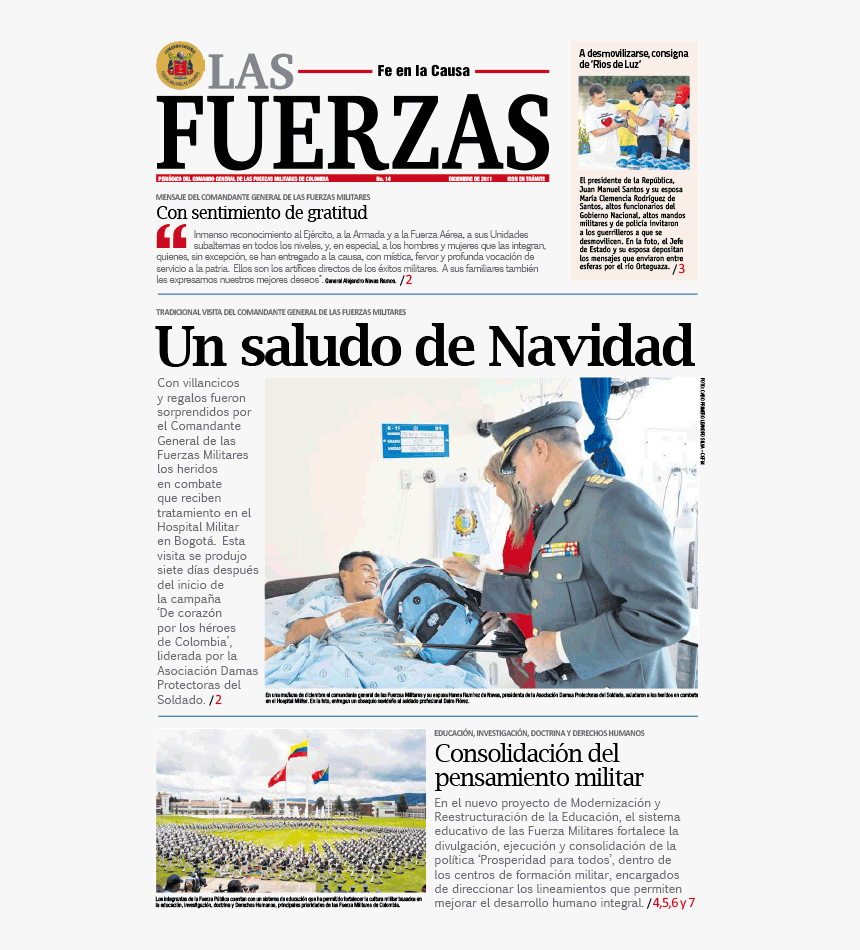 Periódico Las Fuerzas Diciembre - Newspaper, HD Png Download, Free Download
