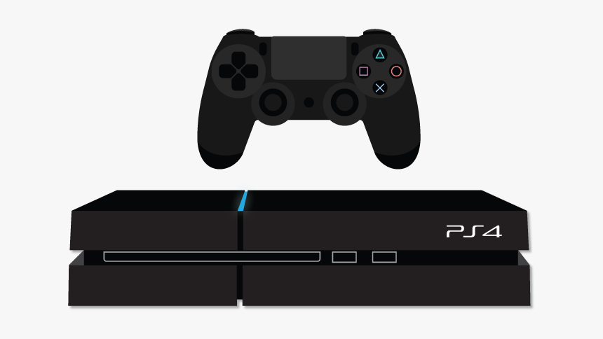 Ps4 And Controller Illustration Controller Console - Playstation 4, HD Png Download, Free Download