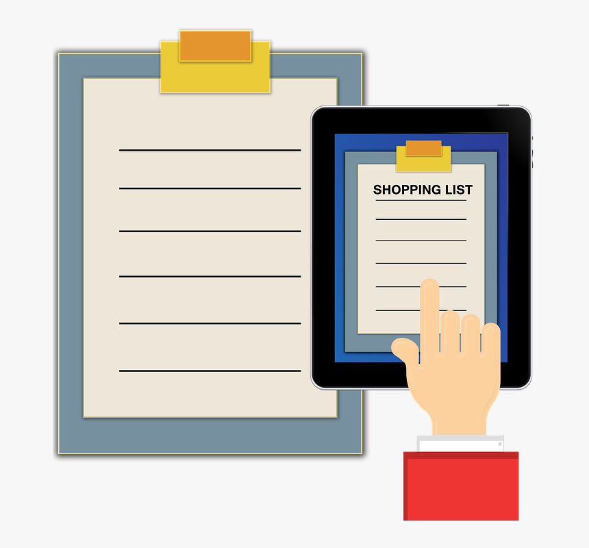 List, Shopping List, Tablet, Smartphone, Mobile Phone - Cuestionariopng, Transparent Png, Free Download