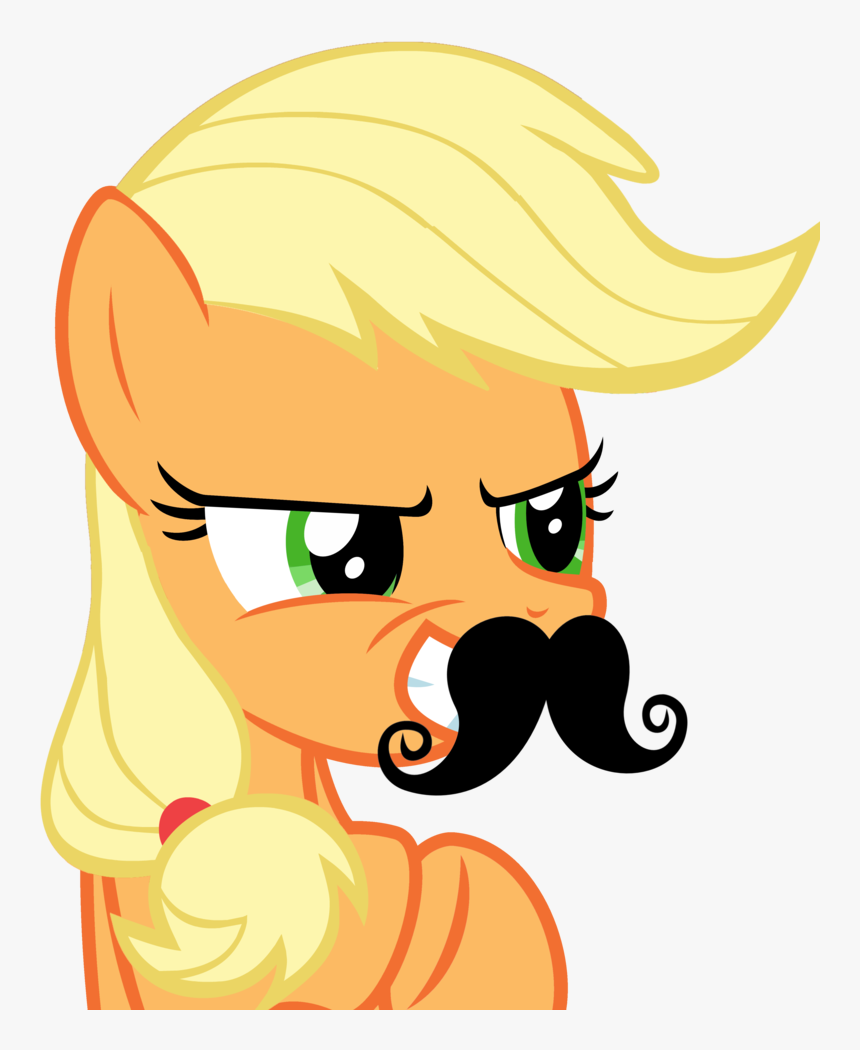 Applejack, Artist Needed, Facial Hair, Moustache, Pony, - Little Pony Friendship Is Magic, HD Png Download, Free Download