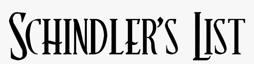 Schindler"s List - Schindler's List Logo, HD Png Download, Free Download