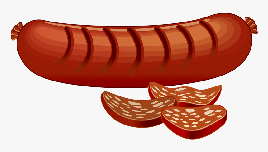 Sausage Hot Dog Barbecue Kebab Clip Art - Hot Dog Clip Art, HD Png