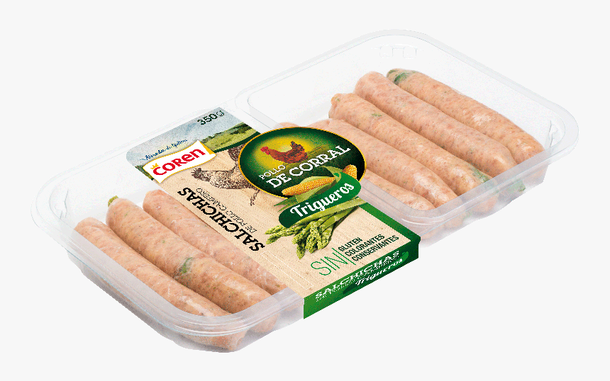 Sausage With Green Asparagus - Salchichas De Corral Al Campo, HD Png Download, Free Download