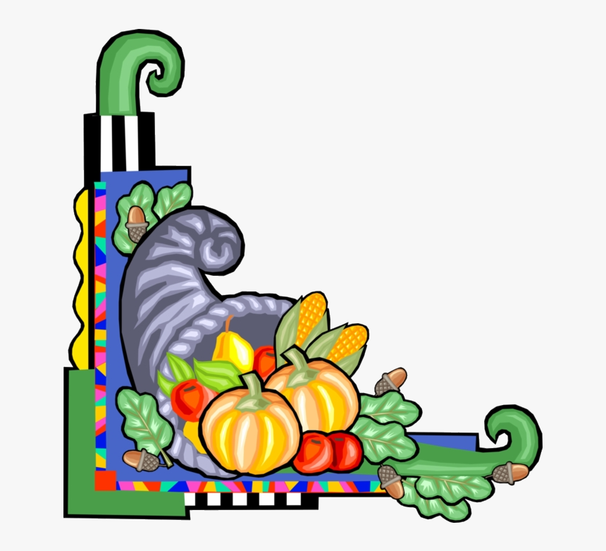 Transparent Thanksgiving Cornucopia Png - Page Border Food, Png Download, Free Download