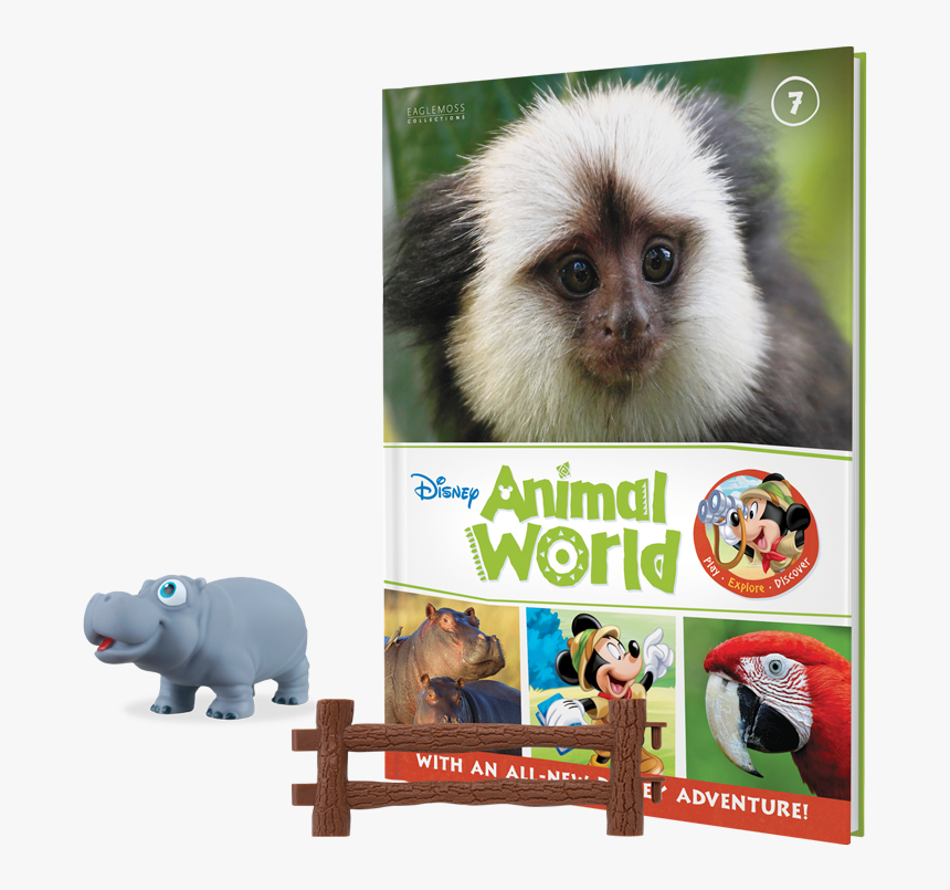 Lemur Book Plus Baby Hippo And A Fence Piece - Marmoset, HD Png Download, Free Download