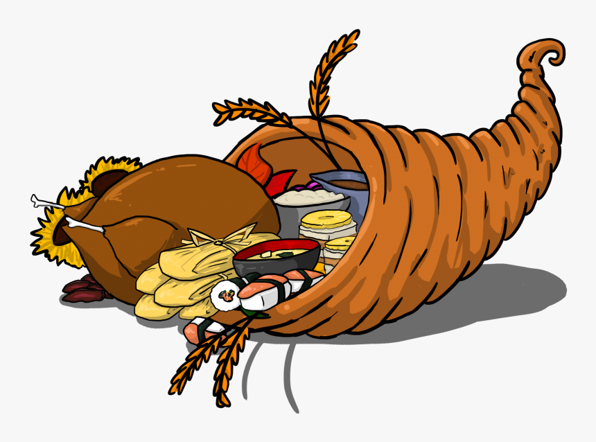 Cornucopia Clipart Garfield - Cornucopia Cartoon Png, Transparent Png, Free Download