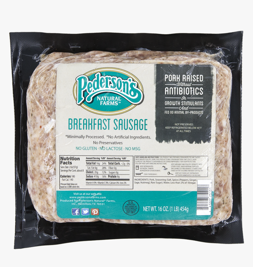 Breakfast Sausage - Pedersons Sausage, HD Png Download, Free Download