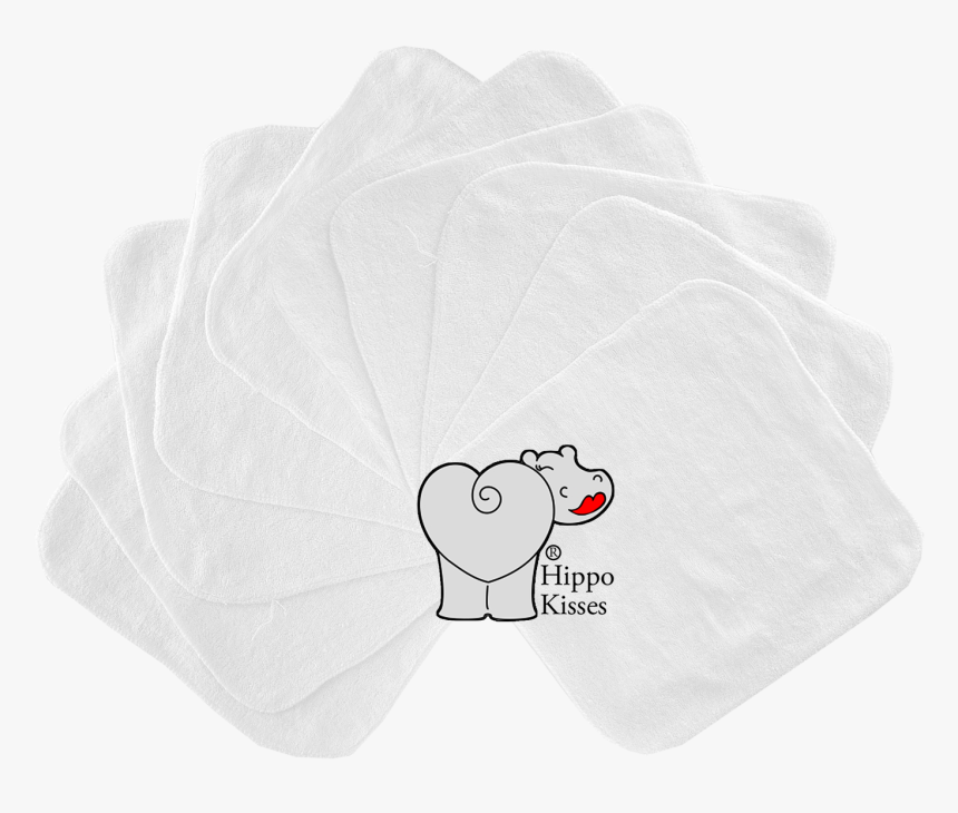 Image Of White Baby Washcloths 10 Pack - Cartoon, HD Png Download, Free Download
