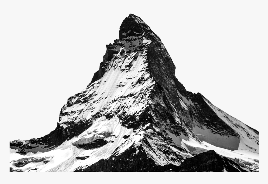 Matterhorn, La Nieve, Montaña, Panorama, Hielo - Black Mountain White Background, HD Png Download, Free Download