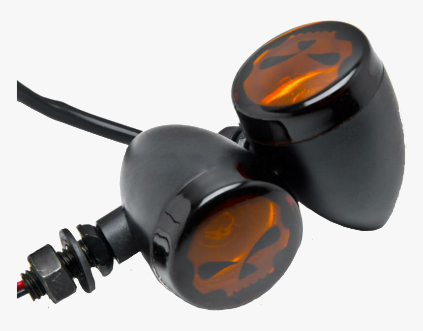 Skeleton Side Mirrors Skull Turn Signal - Turn Signal Harley Davidson Softail, HD Png Download, Free Download