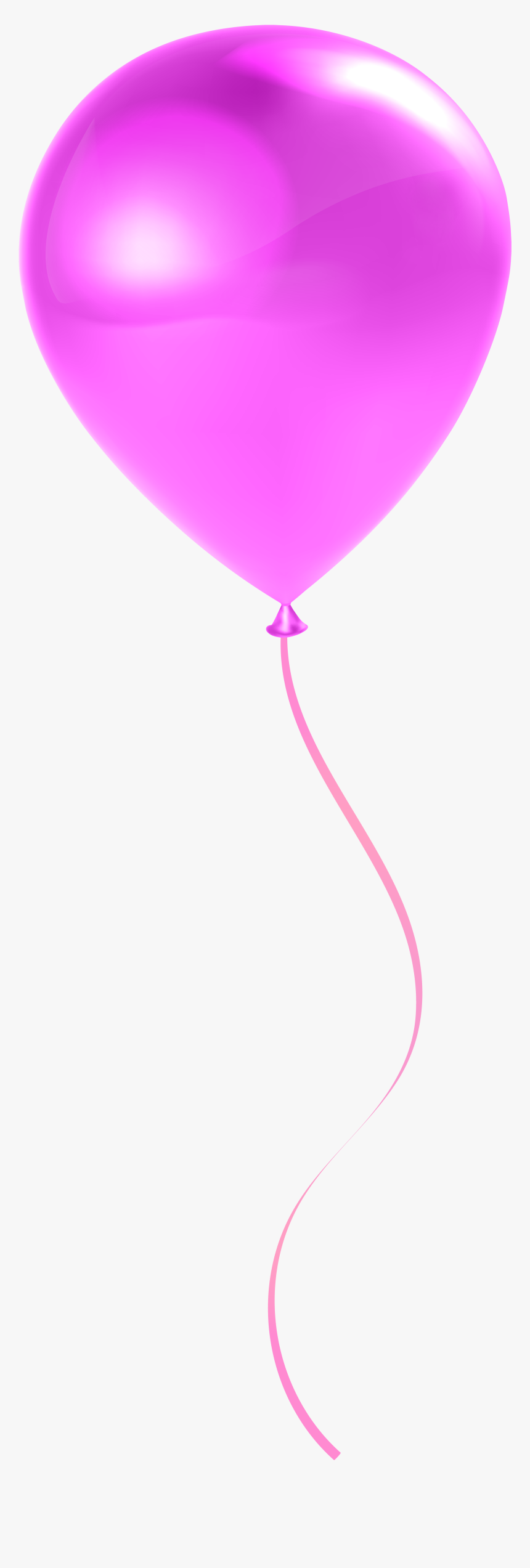 Single Png Pink Balloon Transparent Clip Art - Single Balloon Clipart Transparent, Png Download, Free Download