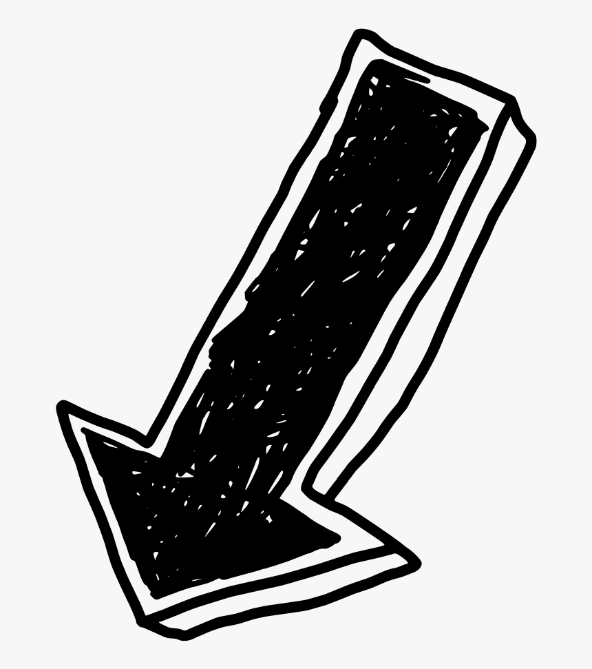 Hd Down Arrow Doodle - Graffiti Arrow Png, Transparent Png, Free Download