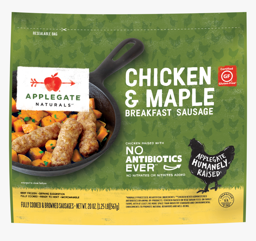 Applegate Chicken And Sage Breakfast Sausage, HD Png Download, Free Download