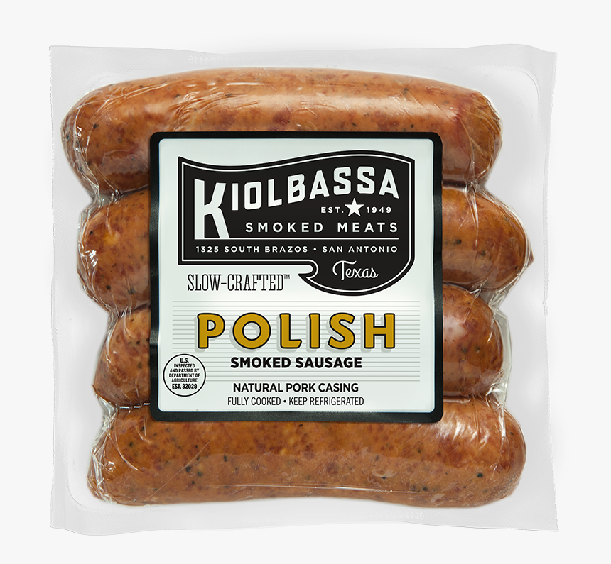 Kiolbassa Polish Style Smoked Sausage - Kiolbassa Polish Sausage, HD Png Download, Free Download