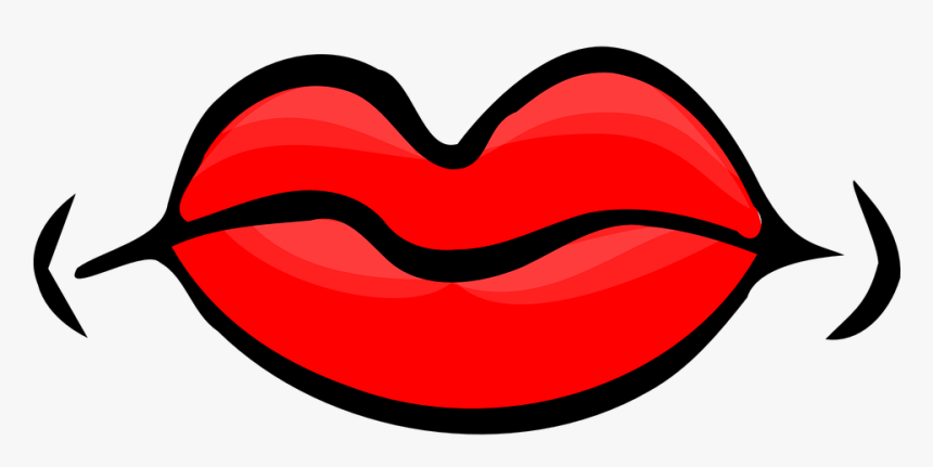 Lips, Red, Mouth, Female, Isolated, Close-up, Cartoon - Clip Art Red Things, HD Png Download, Free Download