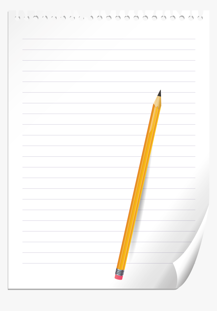 Notebook Png Transparent Image - Notebook With Pencil Transparent Background, Png Download, Free Download