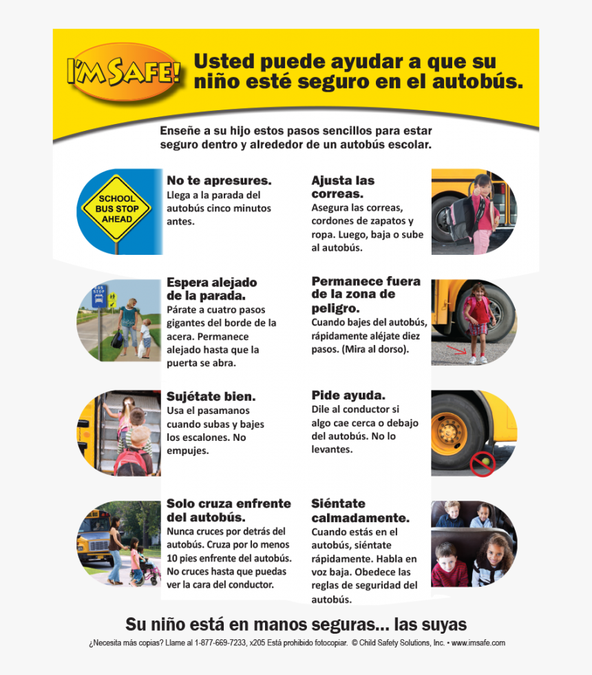 6-5011 Parent Tip Sheet - Safety School Bus, HD Png Download, Free Download
