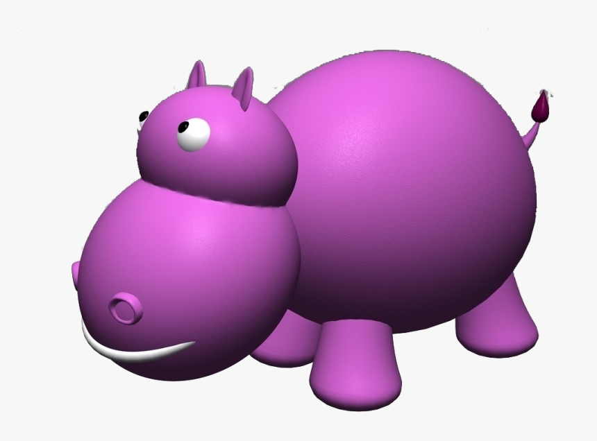 Clip Art Purple Hippo Cartoon - Purple Cartoon Hippo, HD Png Download, Free Download