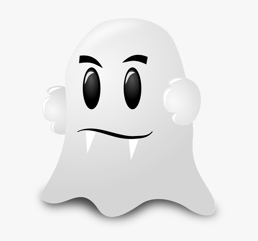 Cartoon Ghost Svg Clip Arts - Cartoon Scary Transparent Ghost, HD Png Download, Free Download