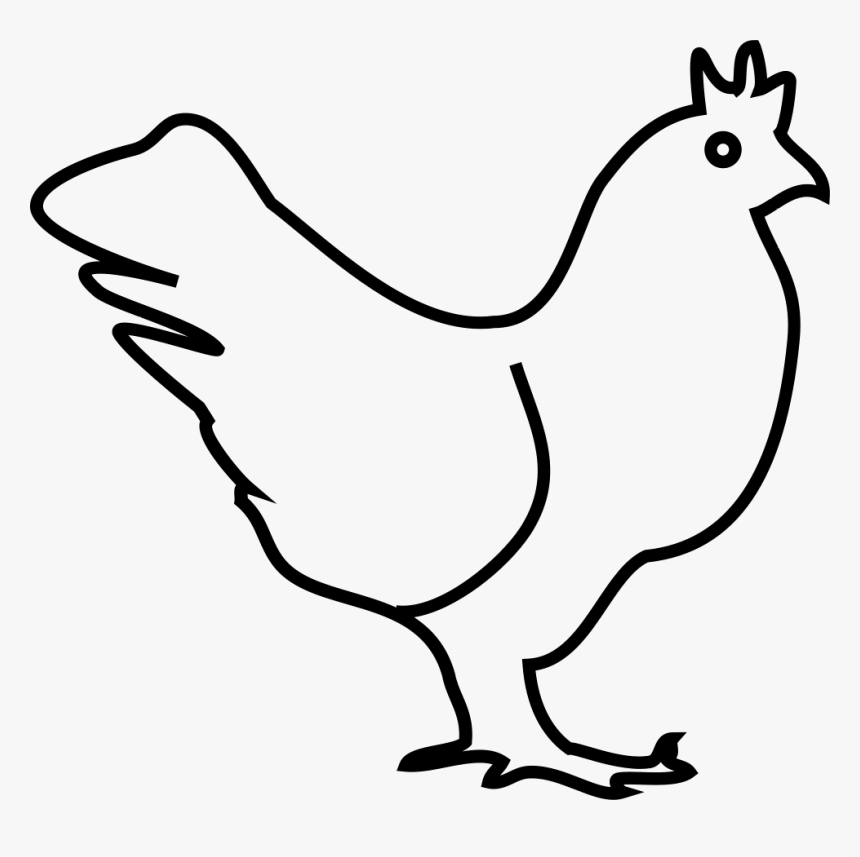 Chicken Line Drawing Png , Png Download - Transparent Chicken Line Art, Png Download, Free Download