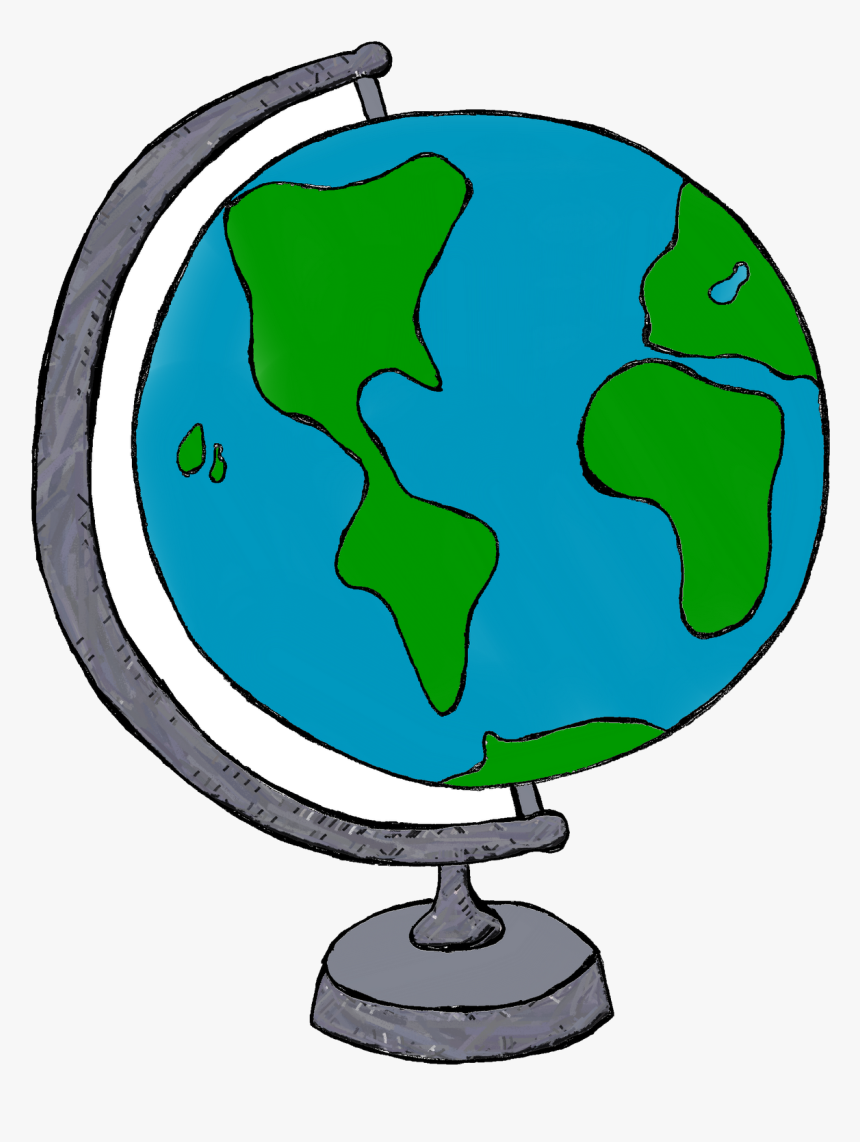 Globe Clip Art By Carrie Teaching First My World Doodles - Globe Clipart, HD Png Download, Free Download