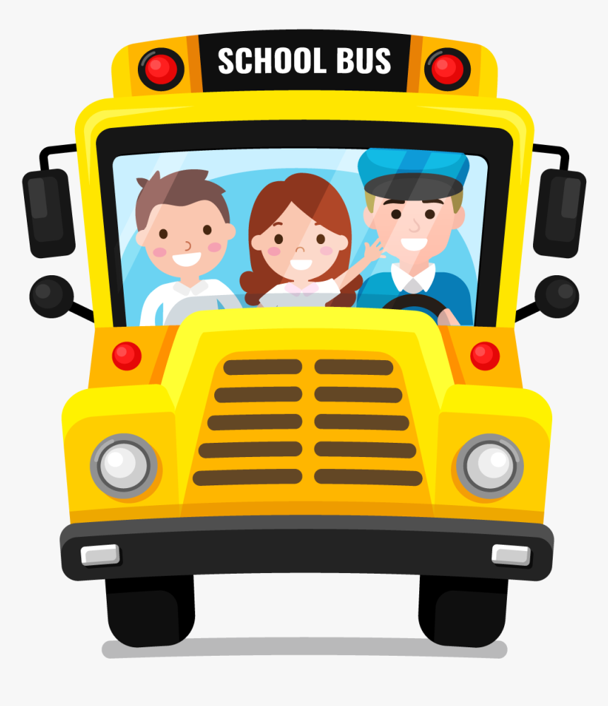 Cartoon Bus Front View, HD Png Download, Free Download
