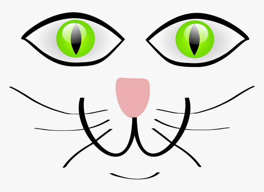 Free Vector Graphic - Cat Eyes Clip Art Black And White, HD Png Download, Free Download