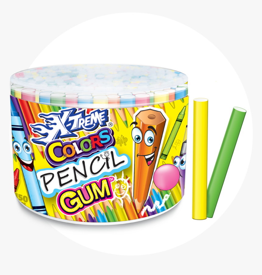 Transparent Bubble Gum Clipart - Xtreme Color Bubble Pencil Gum, HD Png Download, Free Download