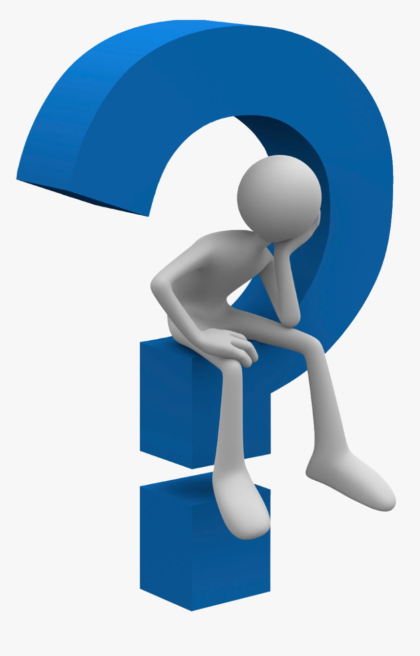 Question Mark Bracket Clip Art - Man Sitting On Question Mark, HD Png Download, Free Download