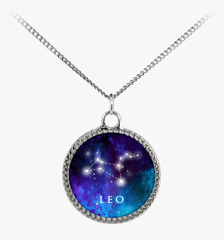 Leo Zodiac Sign Starry Night Blue Silver Plated And - Alliance Logo World Of Warcraft, HD Png Download, Free Download