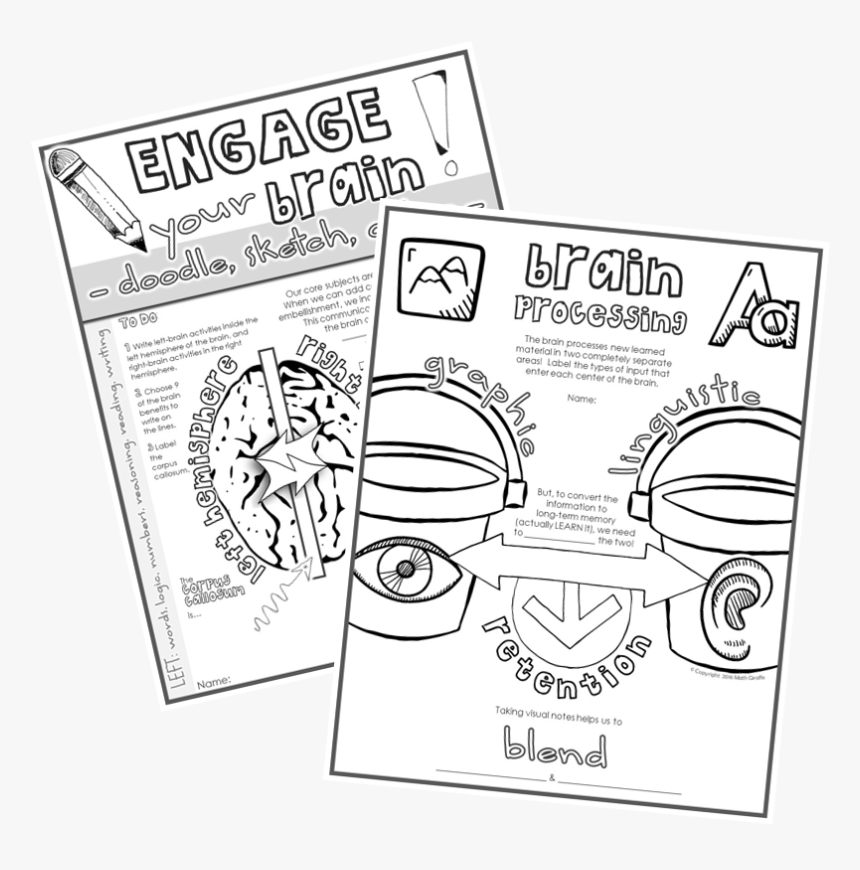 Brain Based Teaching With Visual Doodle Notes - Illustration, HD Png Download, Free Download