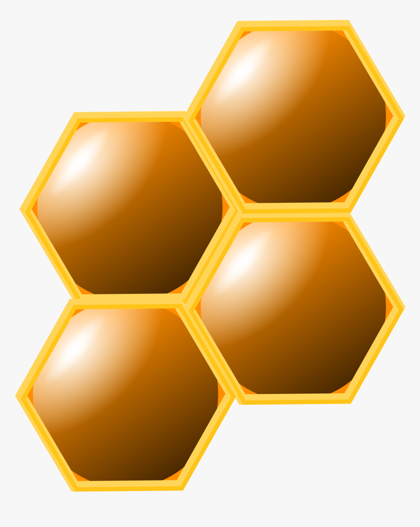 Clip Art Honeycomb Clipart Animated Pencil - Honeycomb Honey Clipart, HD Png Download, Free Download