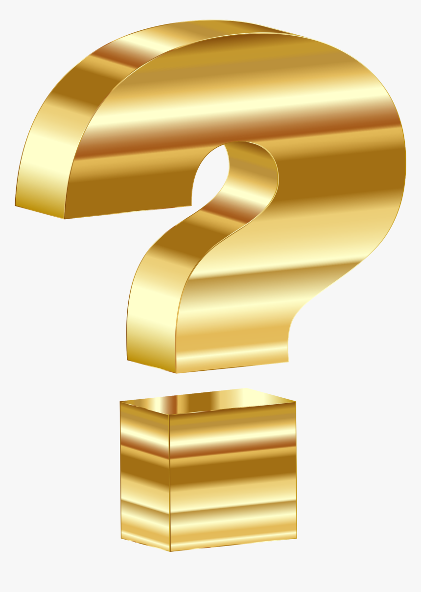 Gold 3d Question Mark Clip Arts - Question Mark Gold Png, Transparent Png, Free Download