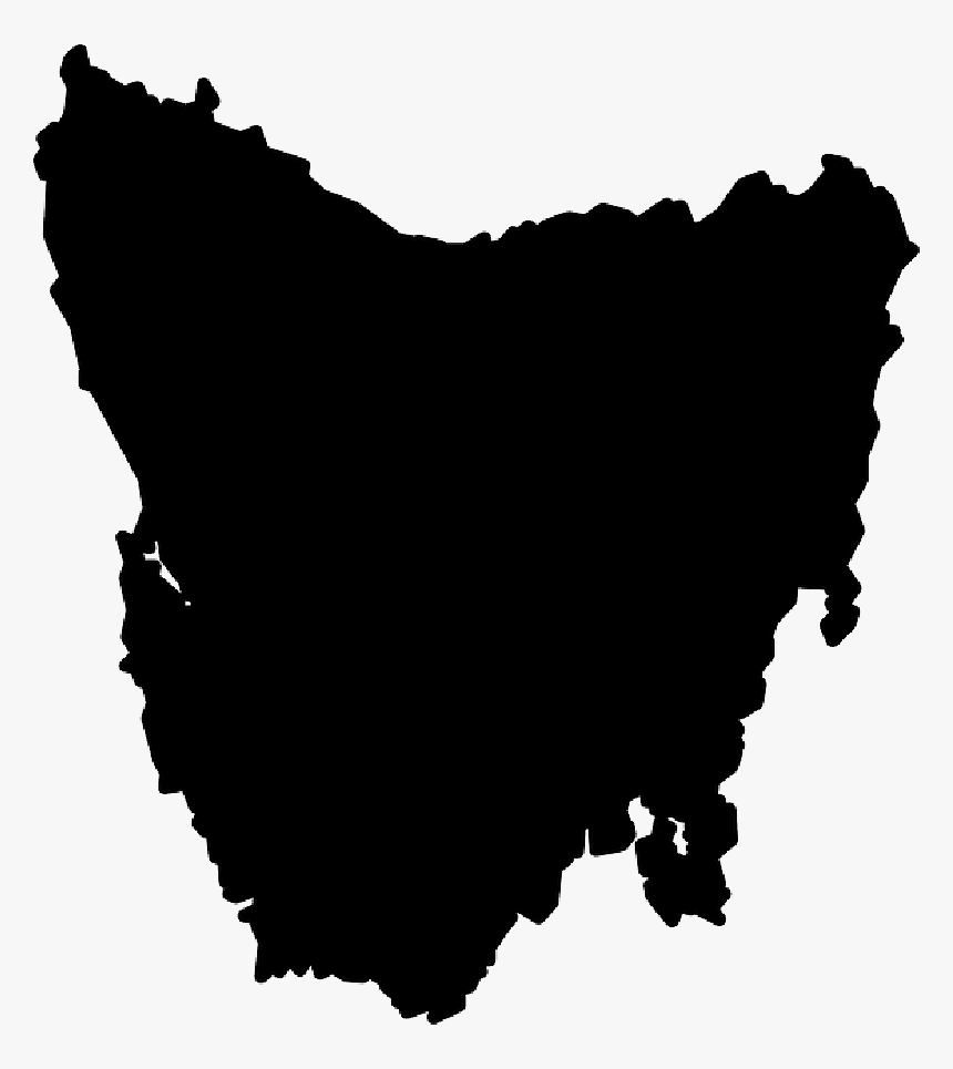 Tasmania, Map, Australia, Island, State, Silhouette - Tasmania Map Vector, HD Png Download, Free Download