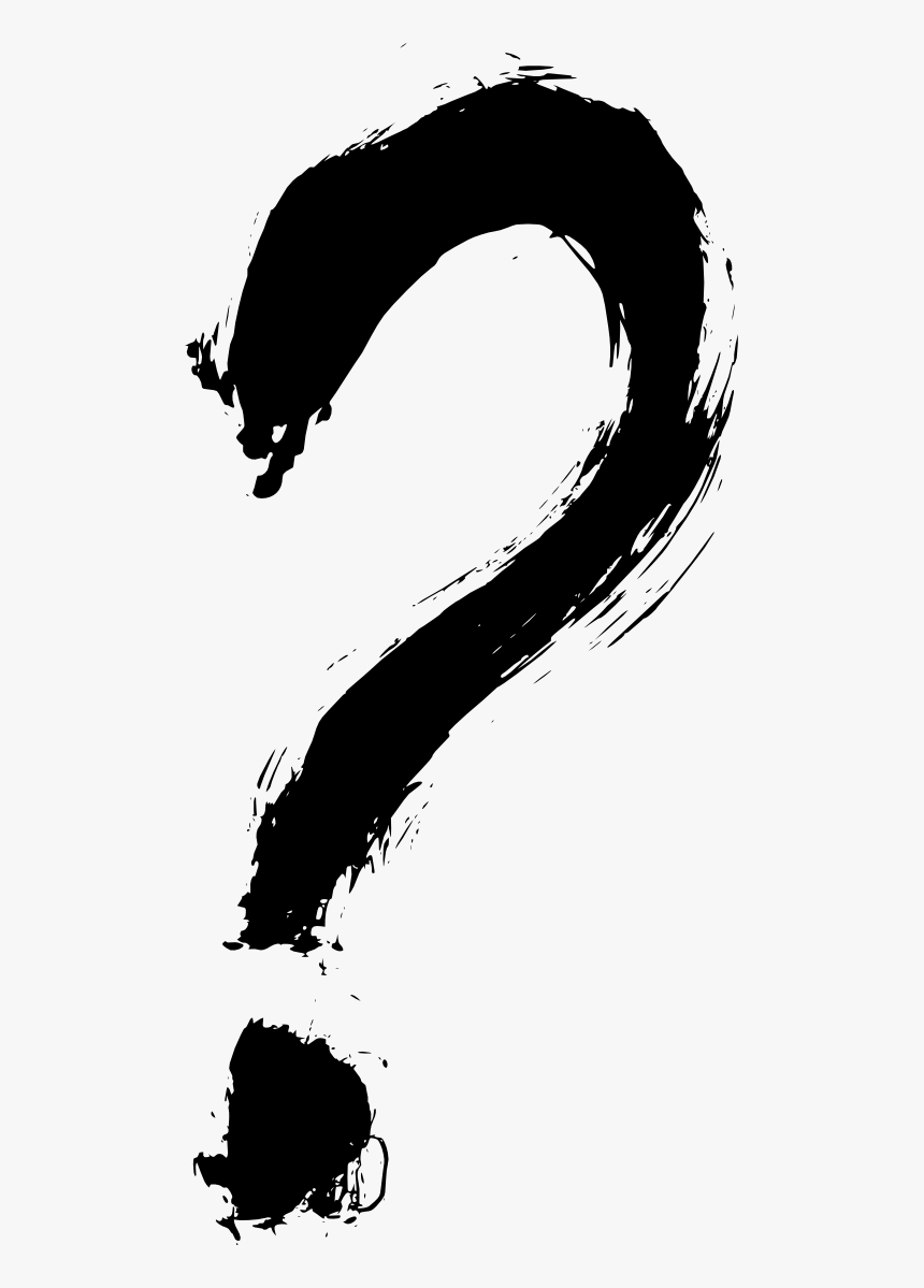 Brush Stroke Question Mark Png, Transparent Png, Free Download