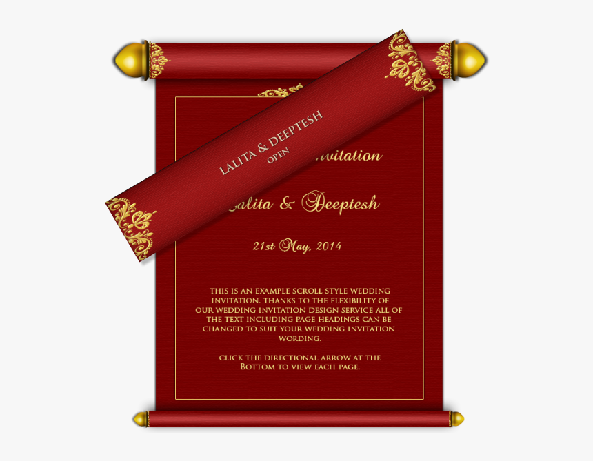 Transparent Marriage Card Clipart - Indian Marriage Invitation Vector, HD Png Download, Free Download