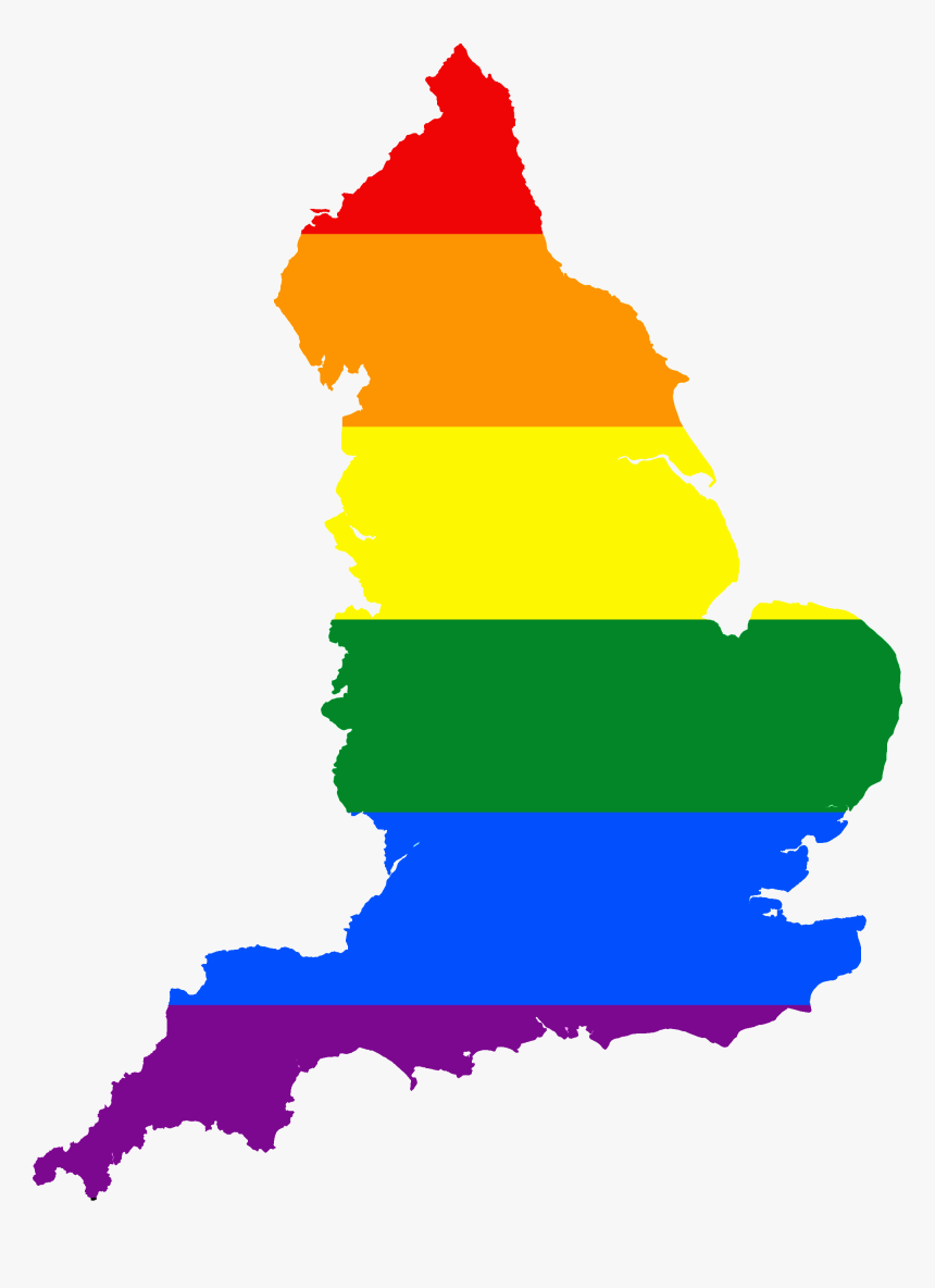 Lgbt Flag Map Of England - Cultural Regions Of Uk, HD Png Download, Free Download