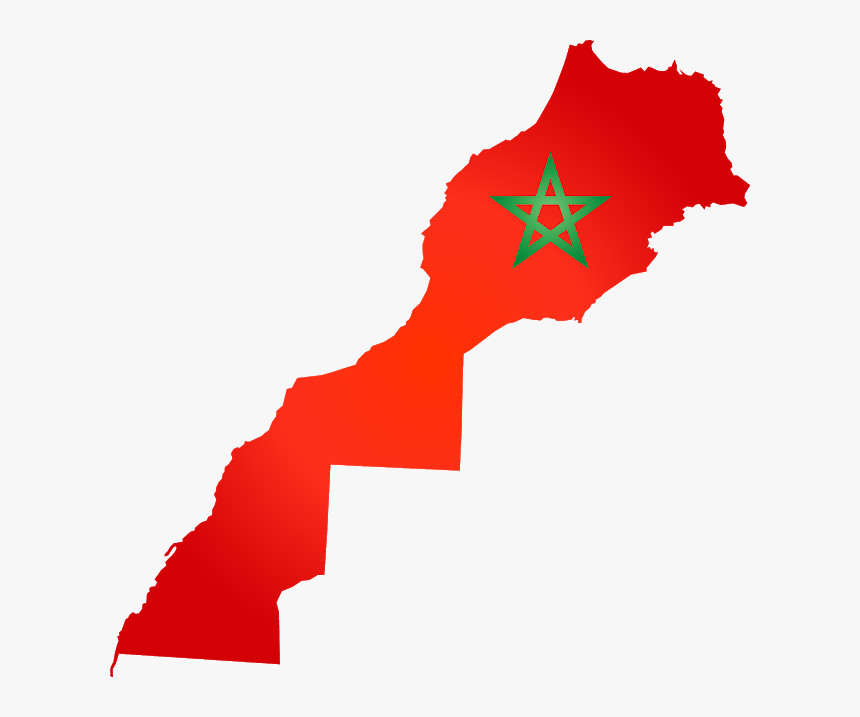 Morocco Flag Map, HD Png Download, Free Download