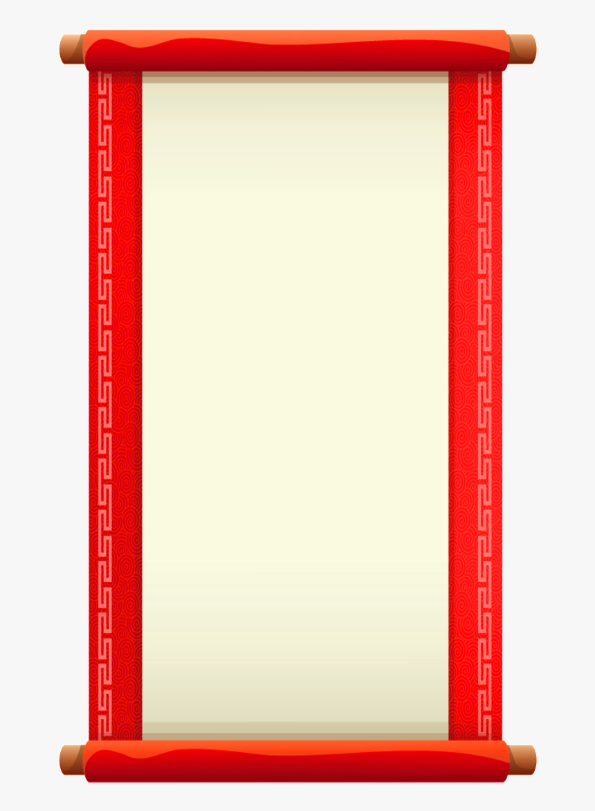 Red Retro Flat Scroll Decorative - Paper Product, HD Png Download, Free Download