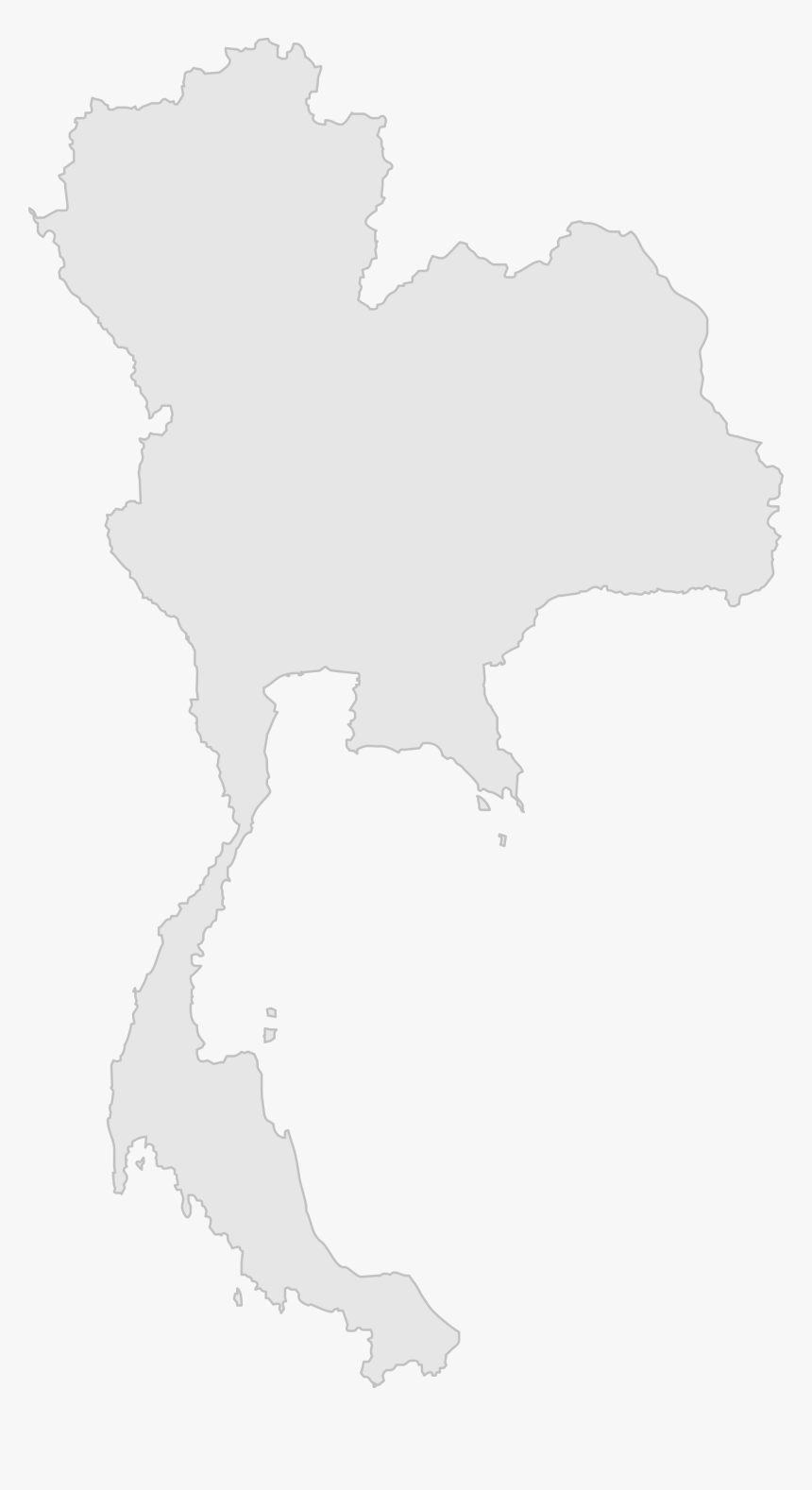 Thailand Map Outline Png, Transparent Png, Free Download