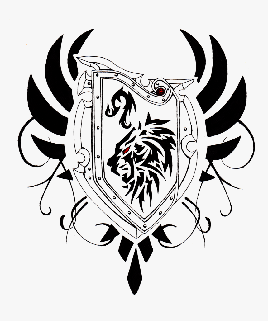 Sword And Shield Tattoo Designs - Shield Design In Tattoo, HD Png Download, Free Download