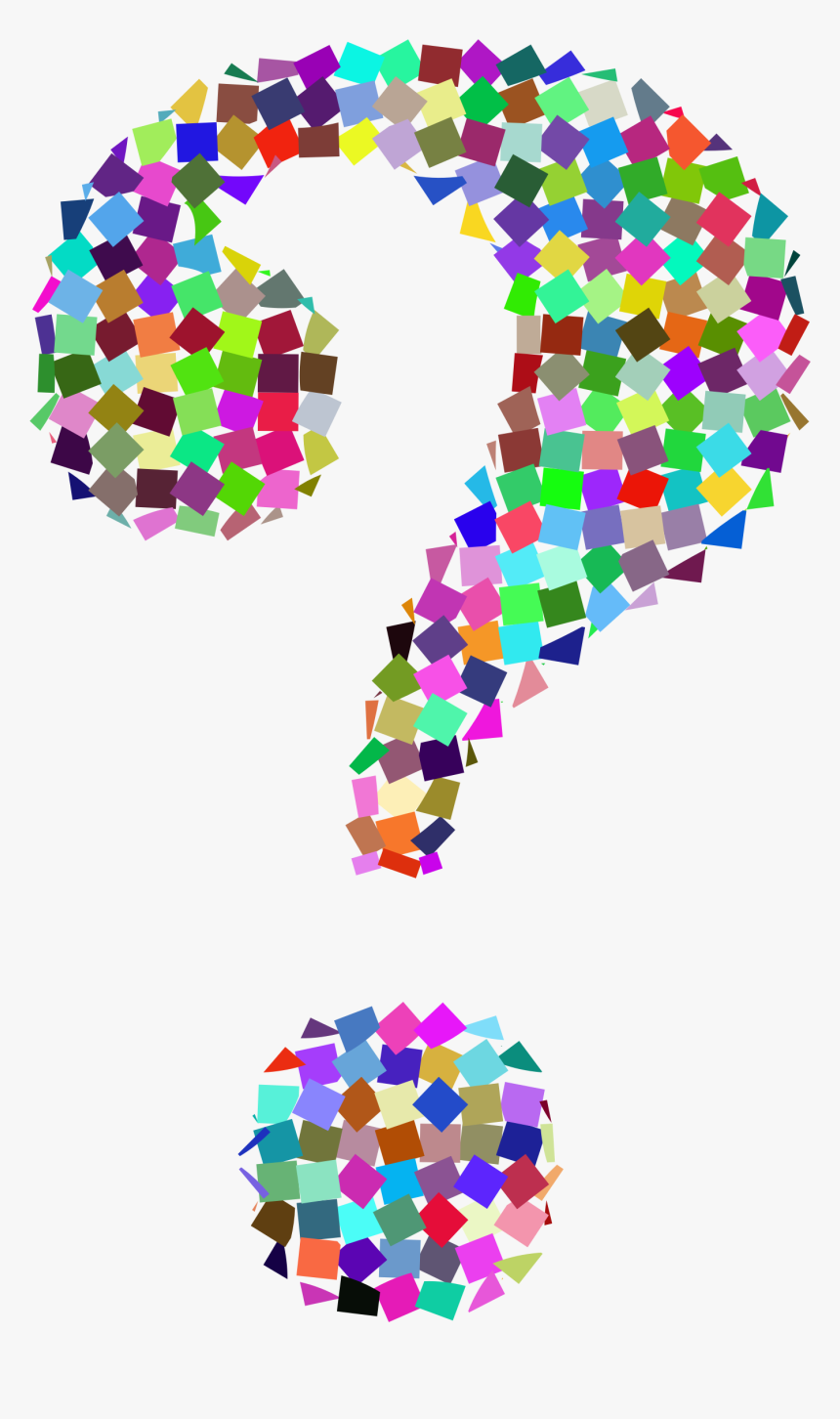 Prismatic Confetti Question Mark Clip Arts - Colorful Question Mark Transparent Background, HD Png Download, Free Download