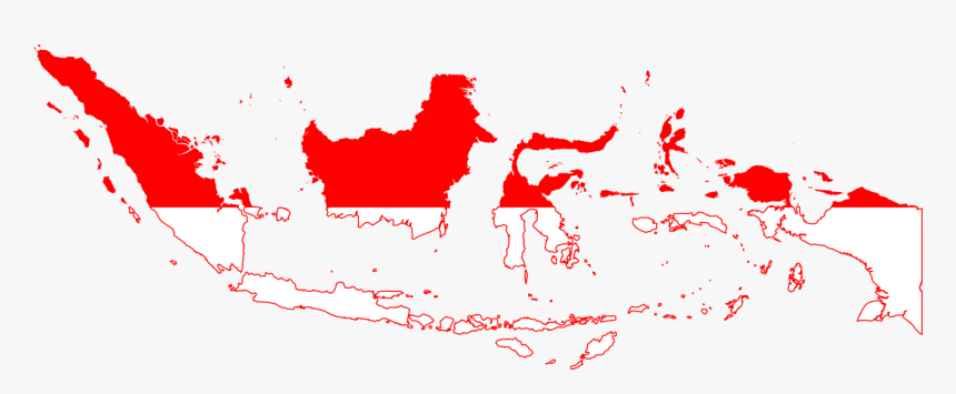 Indonesia Flag Map, HD Png Download, Free Download