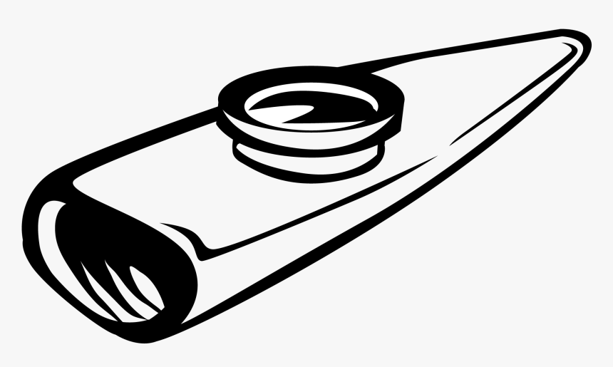 Transparent Art Supplies Clipart Black And White - Kazoo Black And White, HD Png Download, Free Download