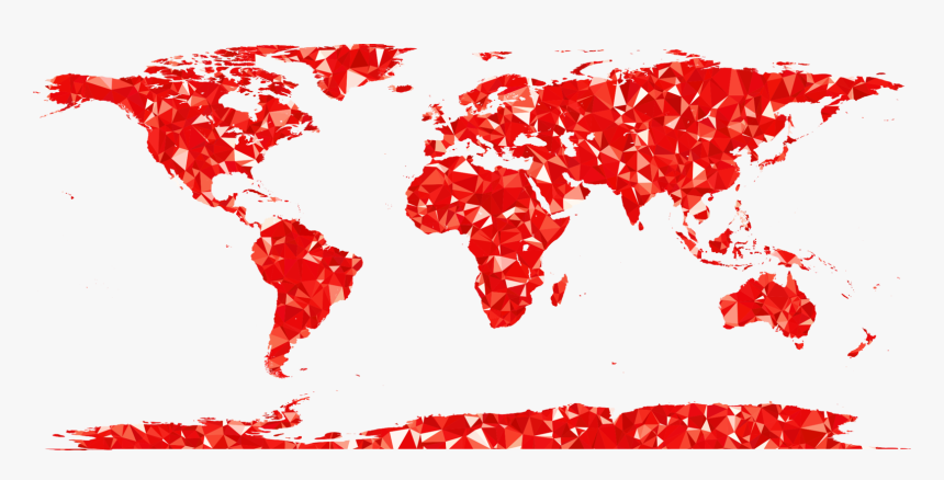 Red,world,world Map - Transparent Background World Map High Resolution, HD Png Download, Free Download