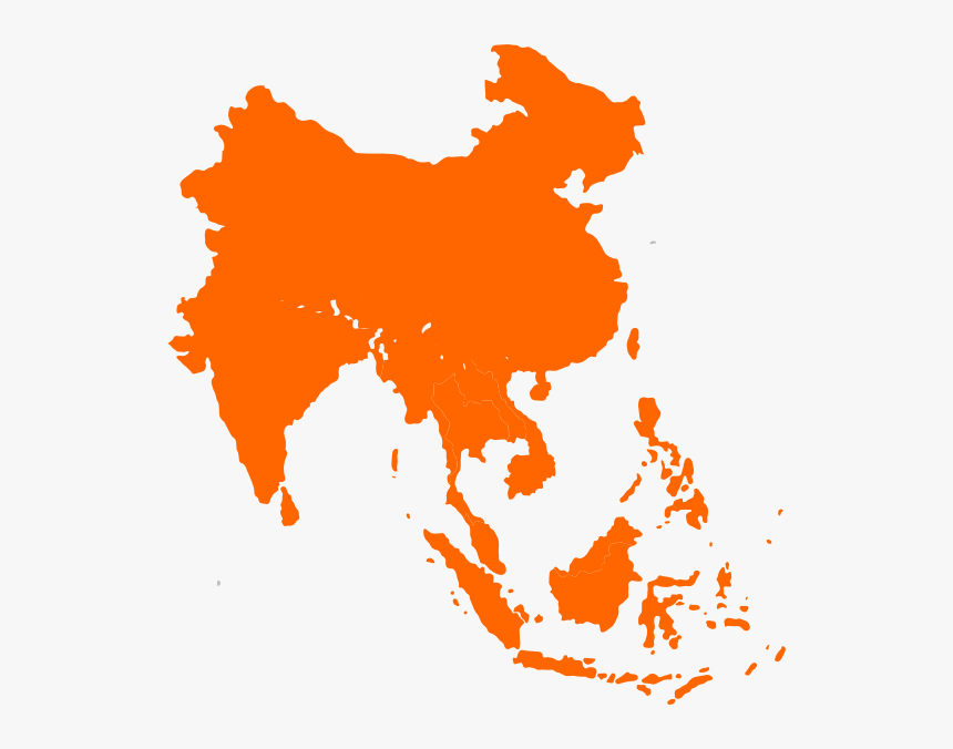 Asia Vector Transparent - Southeast Asia Vector Map, HD Png Download, Free Download