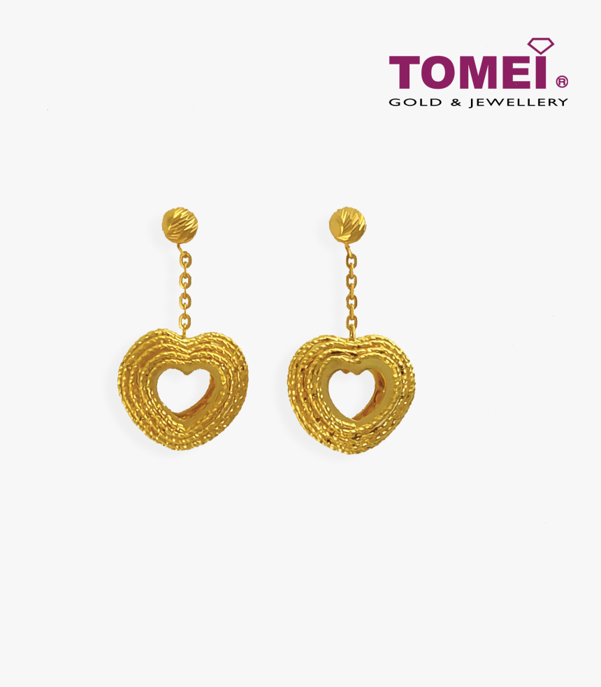 Tomei Yellow Gold 916 Earrings - Tomei Jewellery, HD Png Download, Free Download